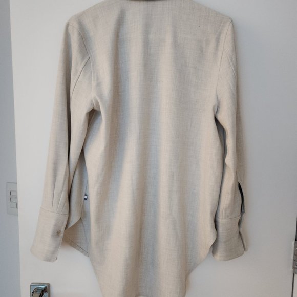 Kit and Ace Here and now button up oversized shirt Heather Whisper (cream white) - Picture 3 of 8